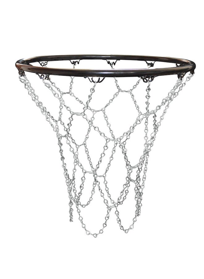 COYO شبكة كرة سلة من الفولاذ المجلفن عالي التحمل، تناسب الحافة القياسية الداخلية والخارجية، مقاومة لجميع الأحوال الجوية، 21 بوصة - Image 3