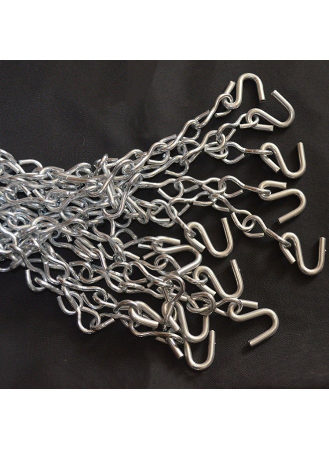 COYO شبكة كرة سلة من الفولاذ المجلفن عالي التحمل، تناسب الحافة القياسية الداخلية والخارجية، مقاومة لجميع الأحوال الجوية، 21 بوصة - Image 5