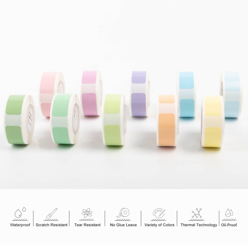 AIMO 5pcs Thermal Label Paper Roll for Q30 Label Maker Thermal Printer Continuous Adhesive Tag Waterproof Tear Oil-Proof Barcode Price Name Blank 14mm*30mm 160pcs/roll - Image 2