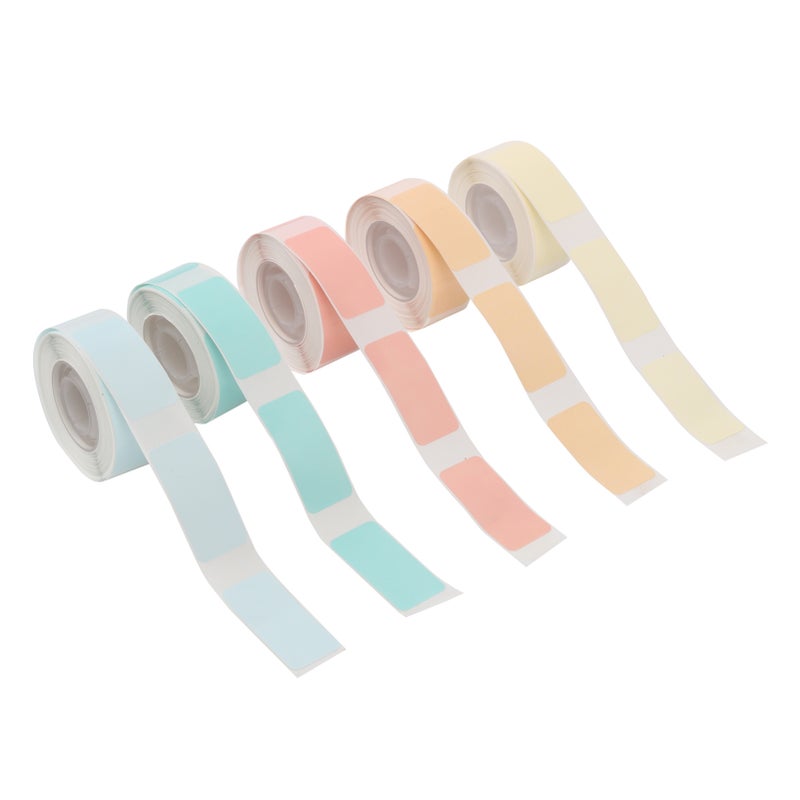 AIMO 5pcs Thermal Label Paper Roll for Q30 Label Maker Thermal Printer Continuous Adhesive Tag Waterproof Tear Oil-Proof Barcode Price Name Blank 14mm*30mm 160pcs/roll - Image 1