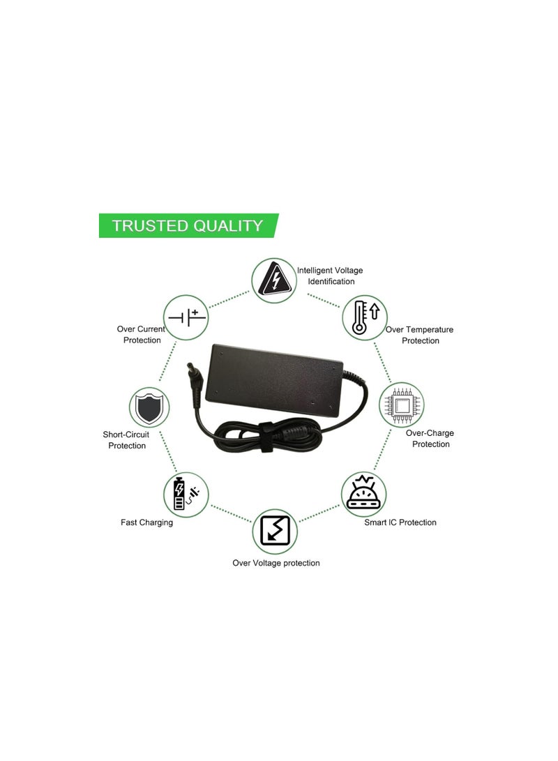 Terabyte 19 V 3.95 A 75 W 5.5 mm x 2.5 mm Adapter Power Supply Charger Replacement for Toshiba Satellite L700 L600 M801 PA-1750-09 FA105 U305 P205 - Image 3