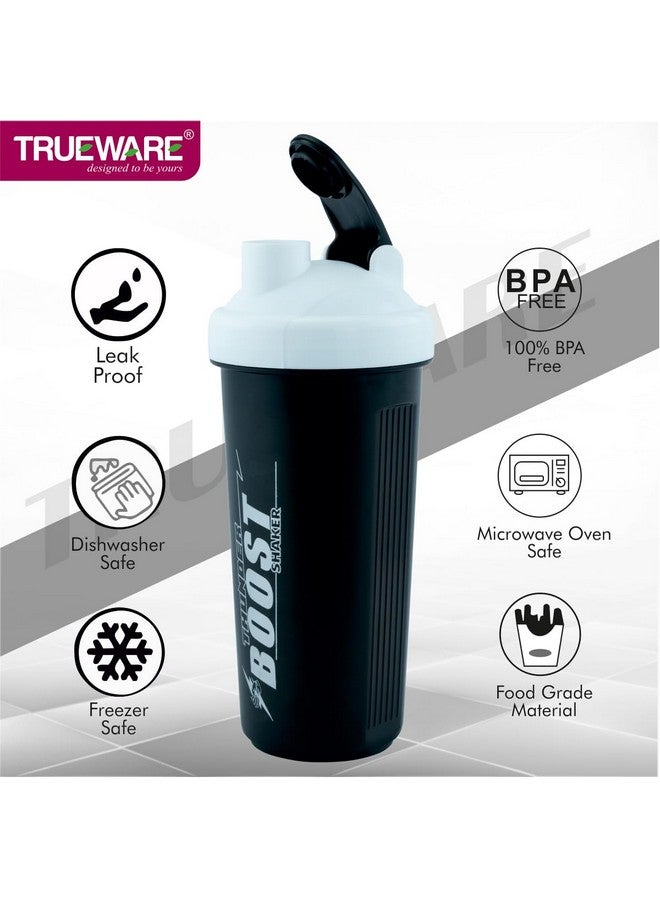 Trueware Trueware Blender Boost Gym Shaker With Lighting Fast Blending Technology | Plastic | 700 ML | White | Leak Proof | Ideal for Protein | Preworkout and BCAAs | Ideal Workout Blender for Fitness Lovers - Image 4