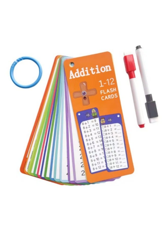 15 بطاقة أرقام رياضية قابلة للمسح، بطاقات تعليمية تعليمية للرياضيات - Image 1