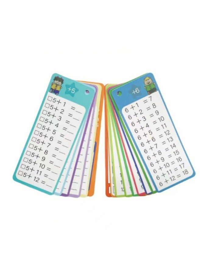 15 بطاقة أرقام رياضية قابلة للمسح، بطاقات تعليمية تعليمية للرياضيات - Image 2