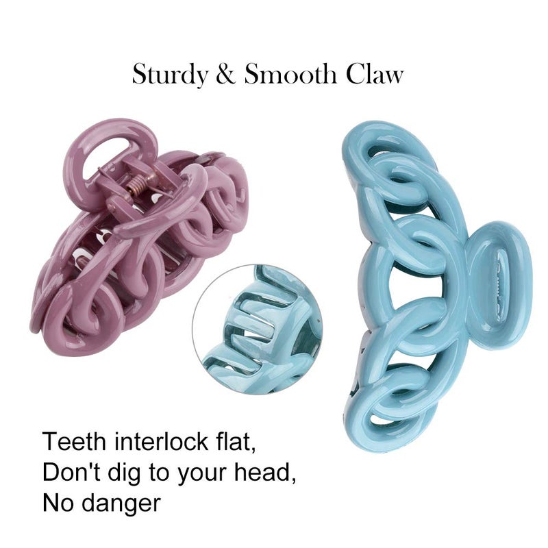 Canitor Hair Clips Set: 8PCS Banana Claw Clips for Thin Hair, Non-Slip Vines Twining French Design Barrettes - Image 5