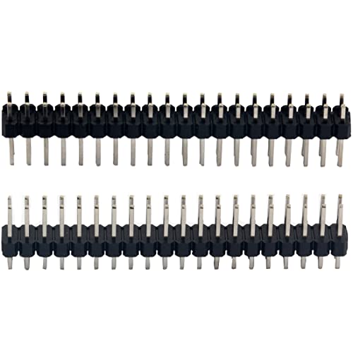 risingsaplings 20pcs Break-Away 0.1" 2x20-pin Strip Dual Male Headers for Raspberry Pi Zero GPIO (Long 11mm / 0.43") - Image 2