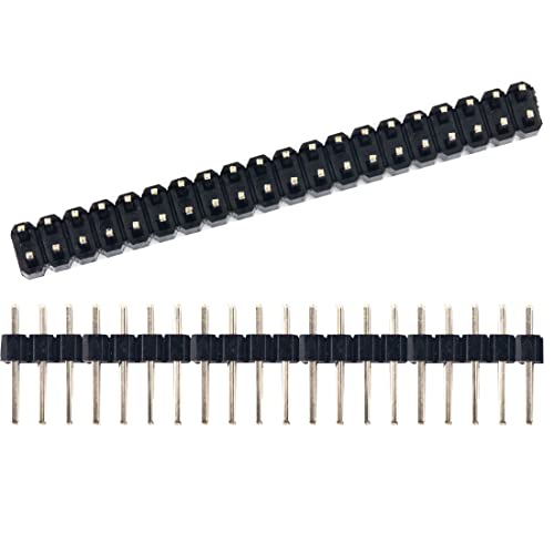 risingsaplings 20pcs Break-Away 0.1" 2x20-pin Strip Dual Male Headers for Raspberry Pi Zero GPIO (Long 11mm / 0.43") - Image 3