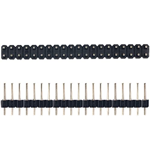 risingsaplings 20pcs Break-Away 0.1" 2x20-pin Strip Dual Male Headers for Raspberry Pi Zero GPIO (Long 11mm / 0.43") - Image 4
