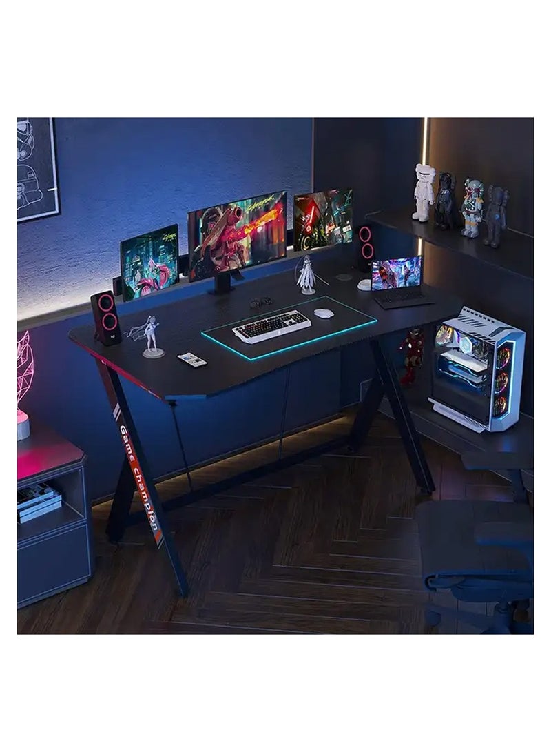 AGD Gaming Desk 120cm Home Computer Desk Office Desk with Carbon Fiber Top (Black) - Image 2