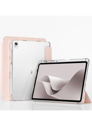 Cover Compatible with Huawei MatePad SE 11inch 2024 Case with Pencil Holder, Slim Lightweight TPU Shockproof Cover with Clear Back Silicone Shell Protective for Huawei MatePad SE 11" (Pink) - view 2