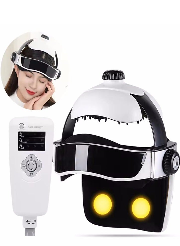 جهاز تدليك الرأس الكهربائي بضغط الهواء وخوذة التدفئة بالأشعة تحت الحمراء اللاسلكية وجهاز الوخز بالإبر وجهاز التدليك المريح والرعاية الصحية - Image 1