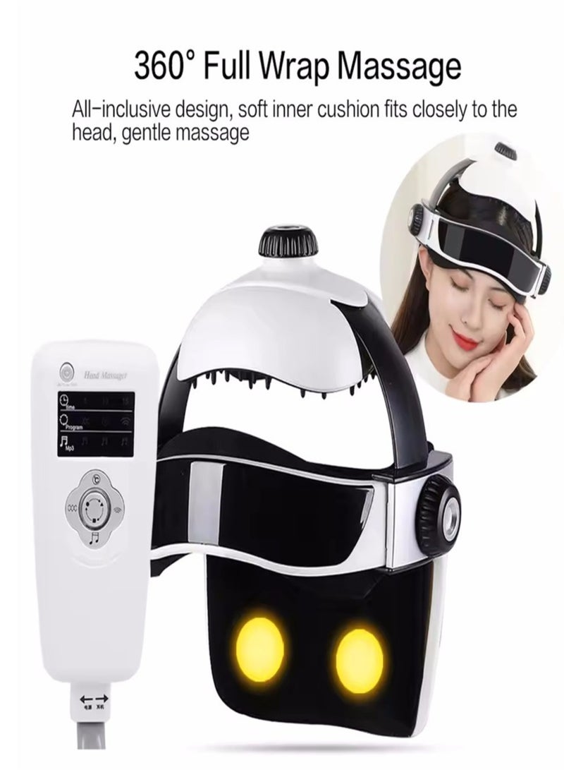 جهاز تدليك الرأس الكهربائي بضغط الهواء وخوذة التدفئة بالأشعة تحت الحمراء اللاسلكية وجهاز الوخز بالإبر وجهاز التدليك المريح والرعاية الصحية - Image 4