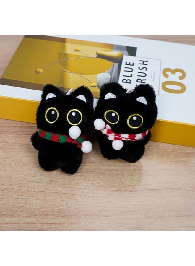 M MIAOYAN Black cat bag charms, cute cat plush keychains, black cat gifts, suitable for handbags, backpacks, wallets, keychain accessories, gifts for cat lovers - Image 4