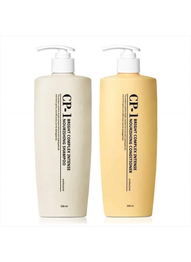 CP-1 - Nourishing Shampoo + Conditioner 500ml SET Korean Beauty for Dry Damaged Hair with Premium Keratin, Protein, Spa Products - Image 1