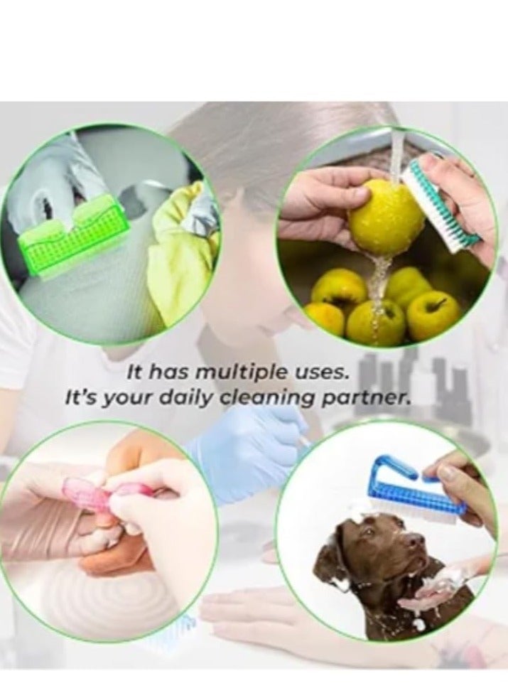 4 Versatile Nail Brush Set: Ergonomic design with vibrant colors and innovative cleaning techniques - Image 3