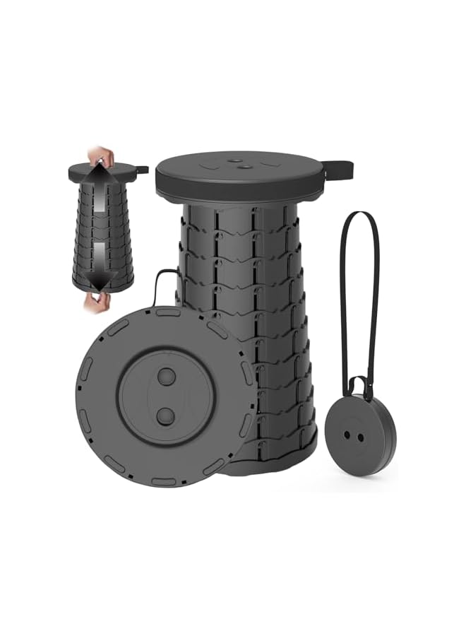 PROMASS 2025 Upgraded Portable Collapsible Folding Stool,Retractable Telescoping Foldable Camping Stool Adsjustable Stool For Adults For Outdoor Fishing Hiking Gardening Travel Bbq Max Loading 200Kg - Image 1