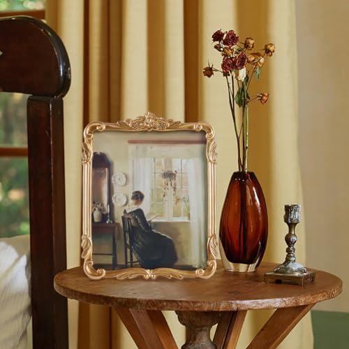 Kangce Vintage Picure Frames 8x10 Antique Victorian Gold Bronze Picture Frames for Tabletop and Wall Mount Ornate Retro Home Decor Gallery Wall Art(8x10 inch) - Image 2