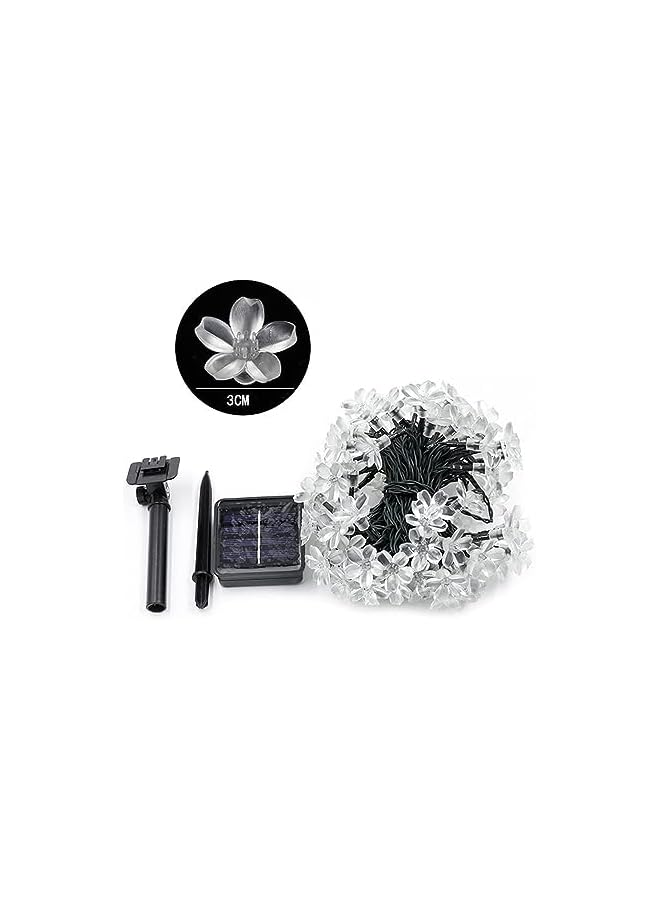 The Bros Solar Light Outdoor Garden Lights, 7 Meters 50 LEDs, 8 Flash Modes with Tail Plug Connectable Cherry Flower Decoration Novelty Light for Party, Patio, Wedding, Home and Garden (Warm White) - Image 3