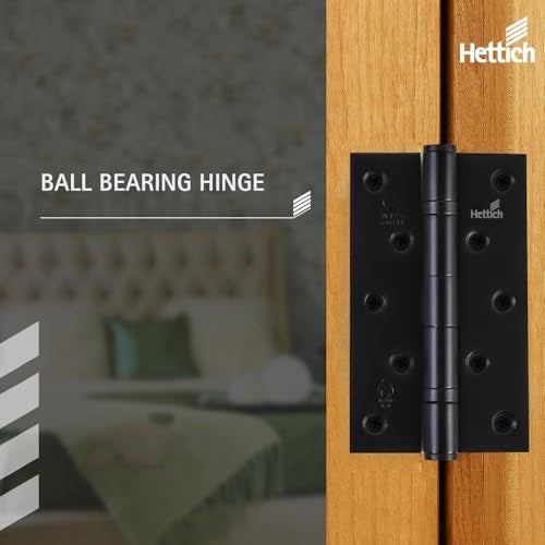 Hettich SS304 Ball Bearing Hinge 3.5 Inch Square Corner with Screws | Z Hole, 80kg Load | Premium Door Hinge for Main Door & Windows | Pack of 1 (2 Hinges) - Image 3