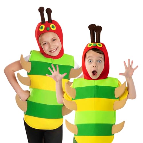 fun shack Caterpillar Costume Kids, Kids Caterpillar Costume, Boys Halloween Costumes, Halloween Costumes for Girls, Large - Image 1