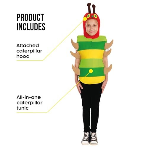 fun shack Caterpillar Costume Kids, Kids Caterpillar Costume, Boys Halloween Costumes, Halloween Costumes for Girls, Large - Image 3