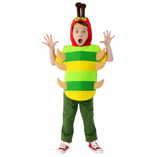 fun shack Caterpillar Costume Kids, Kids Caterpillar Costume, Boys Halloween Costumes, Halloween Costumes for Girls, Large - Image 5