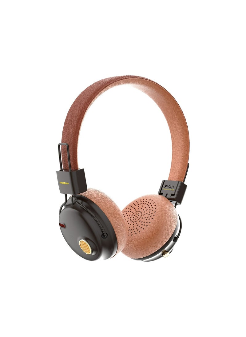 MOXOM MX-WL89 Wireless On-Ear Headphones - Pure Bass - 5.3 Wireless - 37.5H Music Time - Speed Charge - Fast Usb Type-C - Foldable Hi-Fi Audio  - Image 5