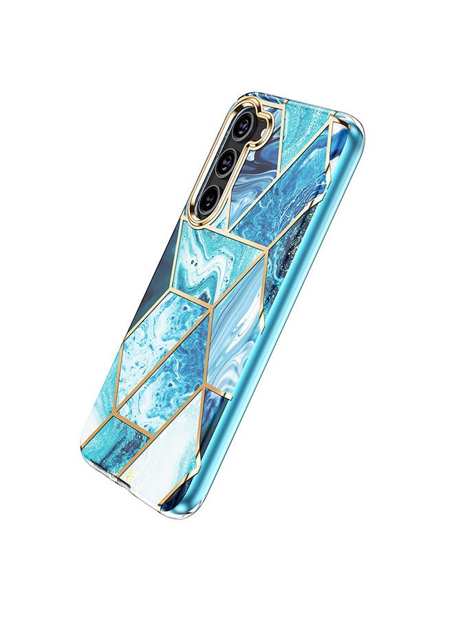 O Ozone Case for Samsung Galaxy S23 Plus Case Full-Body Smooth Gloss Finish Marble Shockproof Bumper Slim Phone Cases (Blue) - Image 5
