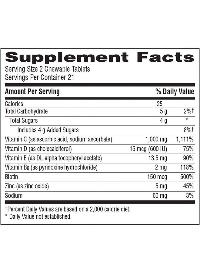 Emergen-C Immune+ Chewables 1000Mg Vitamin C With Vitamin D Tablet Immune Support Dietary Supplement For Immunity Orange Blast Flavor 42 Count - Image 4