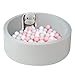 UHAPPYEE Soft Ball Pit for Toddler 35 x 12 Foam Ball Pit with Removable Cover Indoor Memory Sponge Round Ball Without Balls  Light Grey - Image 4