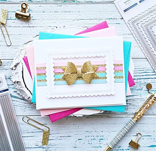 Mvchifay Cutting Dies Metal Stencils Scrapbooking Tool DIY Craft Carbon Steel Embossing Template for Paper Card Making (Rectangular Strips set-21.3x8.9cm) - Image 4