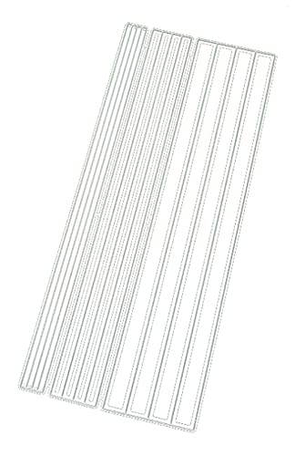 Mvchifay Cutting Dies Metal Stencils Scrapbooking Tool DIY Craft Carbon Steel Embossing Template for Paper Card Making (Rectangular Strips set-21.3x8.9cm) - Image 1