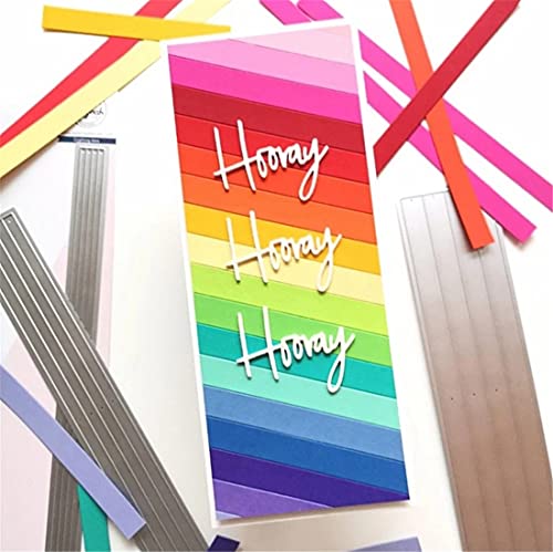 Mvchifay Cutting Dies Metal Stencils Scrapbooking Tool DIY Craft Carbon Steel Embossing Template for Paper Card Making (Rectangular Strips set-21.3x8.9cm) - Image 2