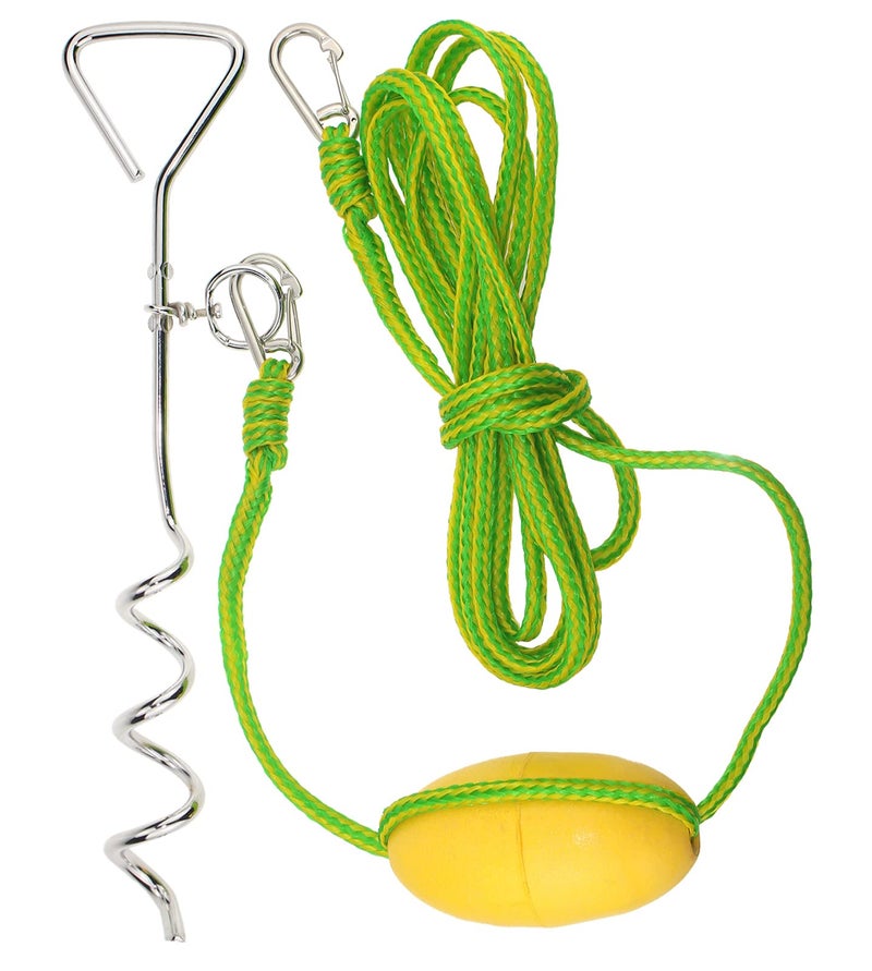 MOOCY Screw Anchor System for Small Boats, PWC, Kayak,Canoes,Paddle Boards (SUP)| Sand Spike - Includes 16-Foot Anchor Line, Float and Clip (Large) - Image 1