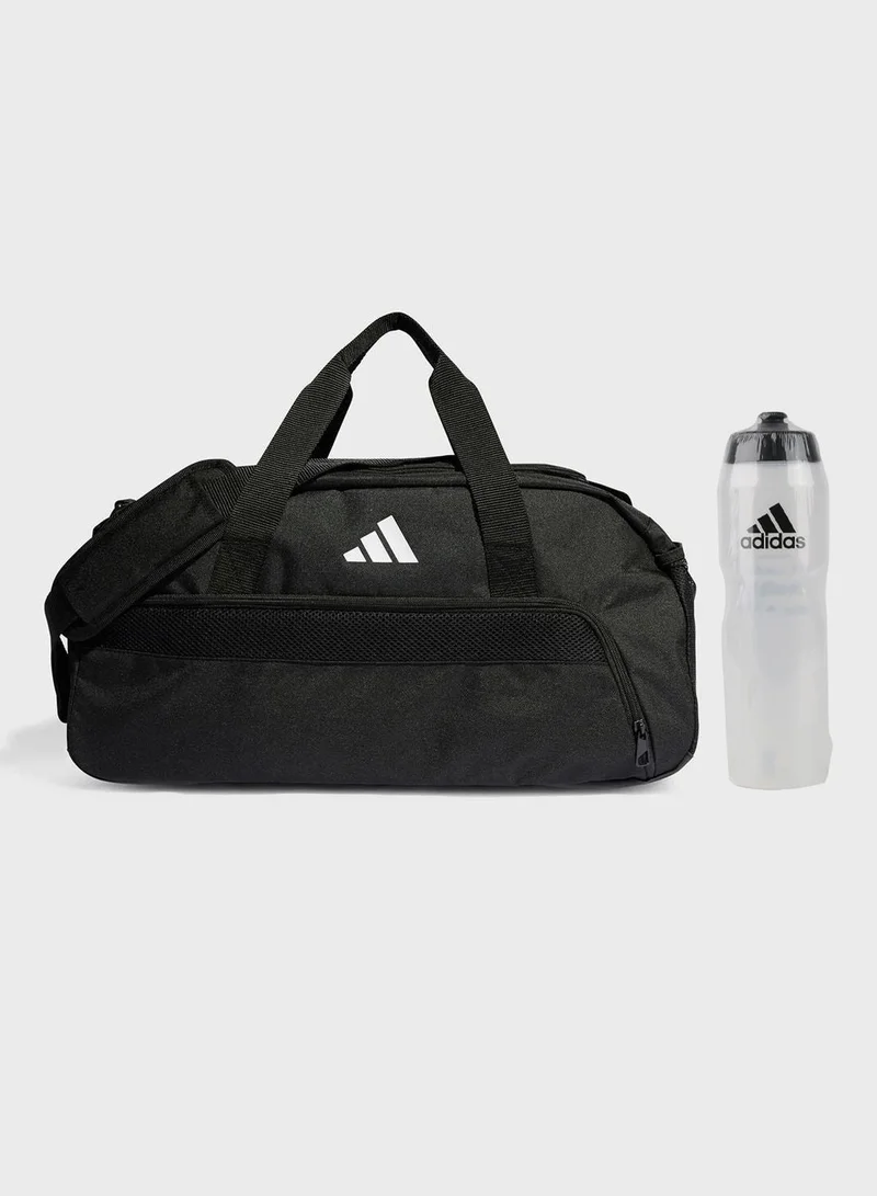 adidas tiro league small duffel bag with water bottle