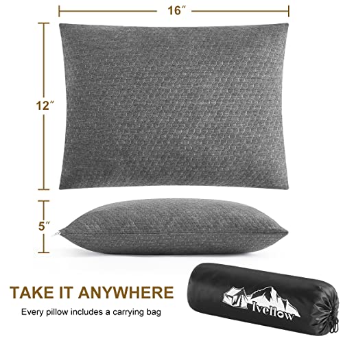 Ivellow Memory Foam Travel Pillow Compressible Camping Pillow for Sleeping Shredded Memory Foam Pillow Compact Firm Supportive Travel Pillow for Adults Kids Outdoor Backpacking Hiking Essential Gear-S - Image 5