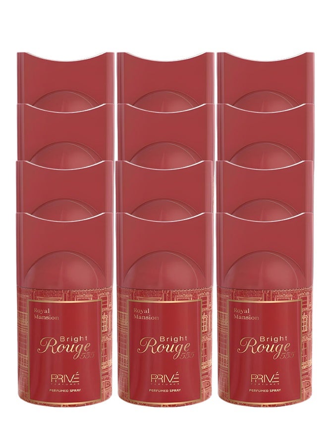 برايف 12 قطع بخاخ معطر برايت روج 555، 250 مل  - Image 1
