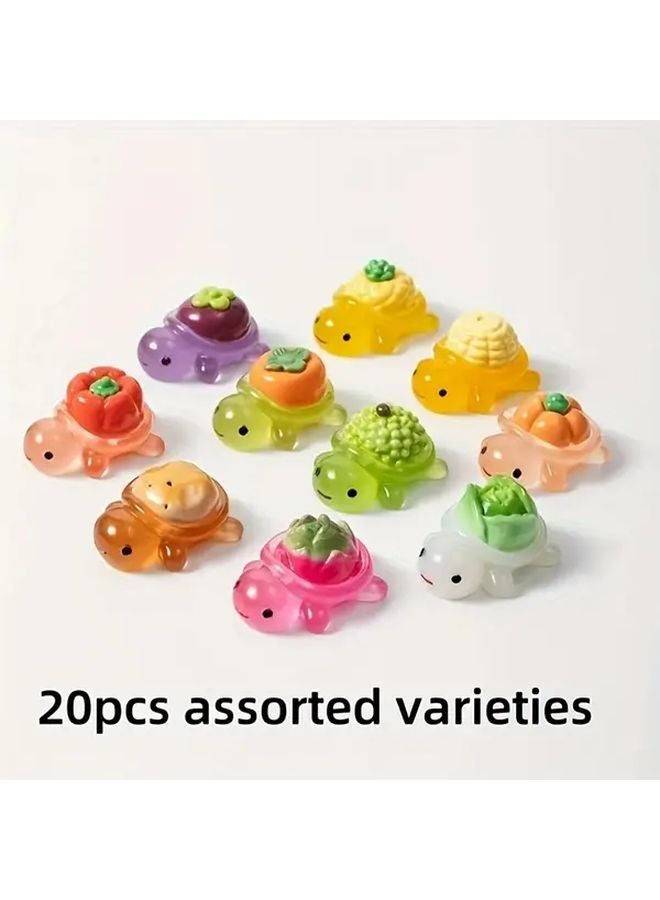 20pcs Glow In The Dark Turtle Beads For DIY Jewelry Making Crafts Party Favors - Image 1