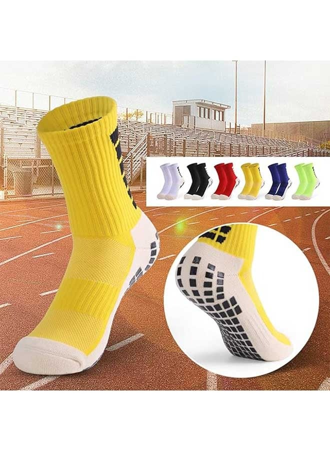 Ocean Men's Anti Slip Football Socks, Mens Sports Socks, for Running Cycling Basketball Hiking Football Sports With Grippers Socks  - Image 3