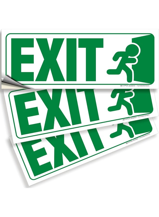 Home Trove Isyfix Exit Signs Stickers 3 Pack 10X4 Inch  - Image 1