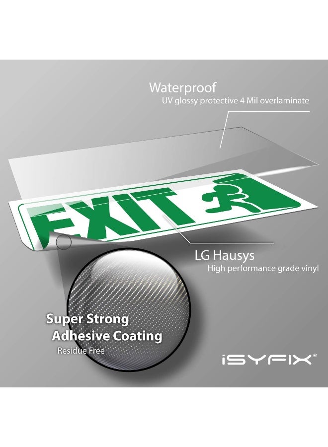 Home Trove Isyfix Exit Signs Stickers 3 Pack 10X4 Inch  - Image 3