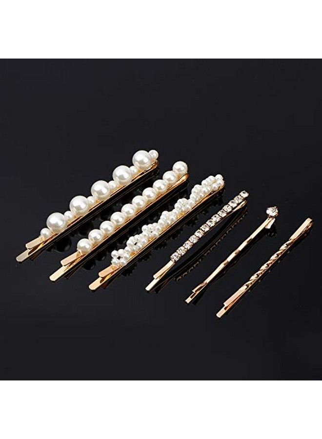 Folansy 20 Pieces Elegant Hair Barrettes Bridal Golden Metal Hair Clip Artificial Pearl Hair Pins And Clear Rhinestone Bobby Pin For Weddings Hair Accessories - Image 4