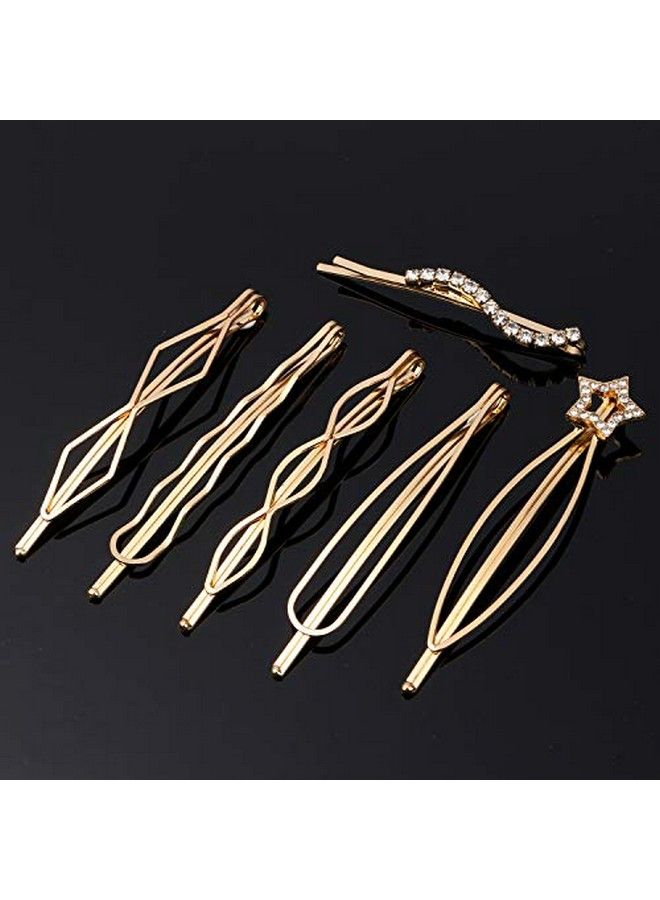 Folansy 20 Pieces Elegant Hair Barrettes Bridal Golden Metal Hair Clip Artificial Pearl Hair Pins And Clear Rhinestone Bobby Pin For Weddings Hair Accessories - Image 5