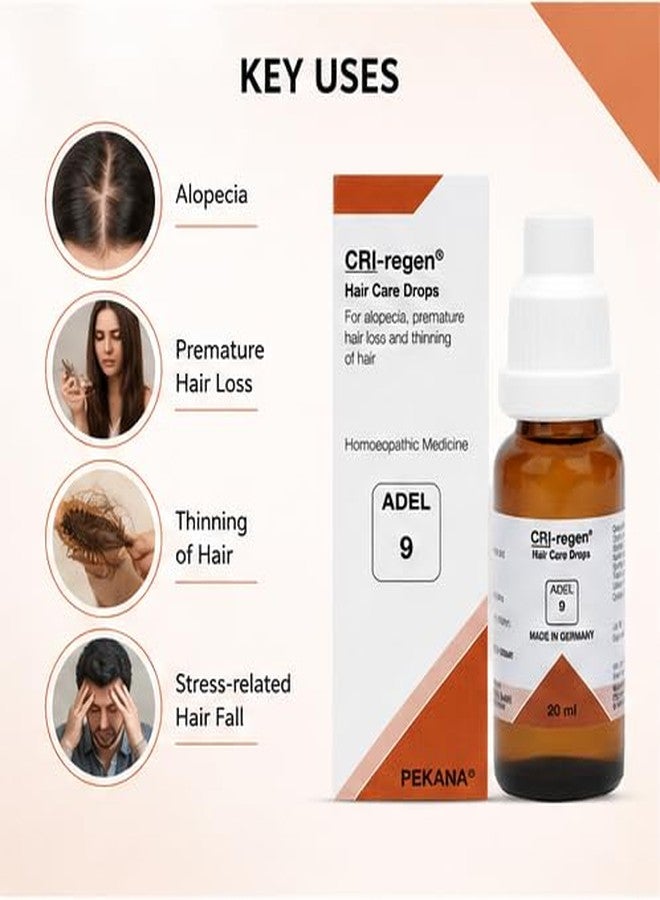Homeoved, ADEL 9 CRI-regen Hair Care Drops 20 ml | Homeopathic Medicine for Hair Loss, Alopecia & Hair Thinning | Supports Hair Growth & Scalp Health | Made in Germany | Pack of 1 - Image 4