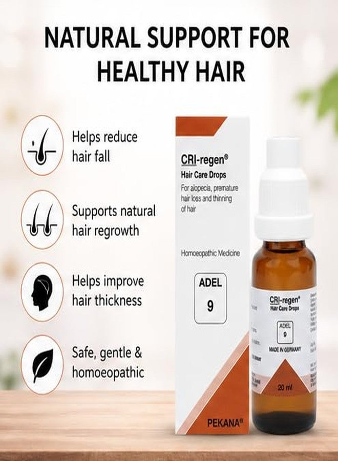 Homeoved, ADEL 9 CRI-regen Hair Care Drops 20 ml | Homeopathic Medicine for Hair Loss, Alopecia & Hair Thinning | Supports Hair Growth & Scalp Health | Made in Germany | Pack of 1 - Image 3