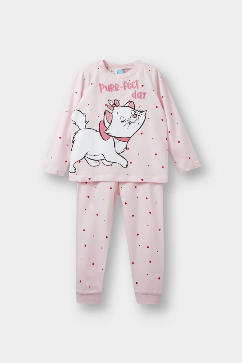 ديفاكتو Baby Girl Aristocats Top Bottoms 2 Piece Pyjamas Set