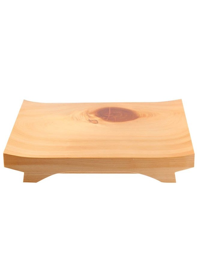 TIKUSAN Sushi Hinoki Serving Geta Plate Platter Board Japanese Style Tableware Made in Japan (9.4" x 5.9") - Image 1