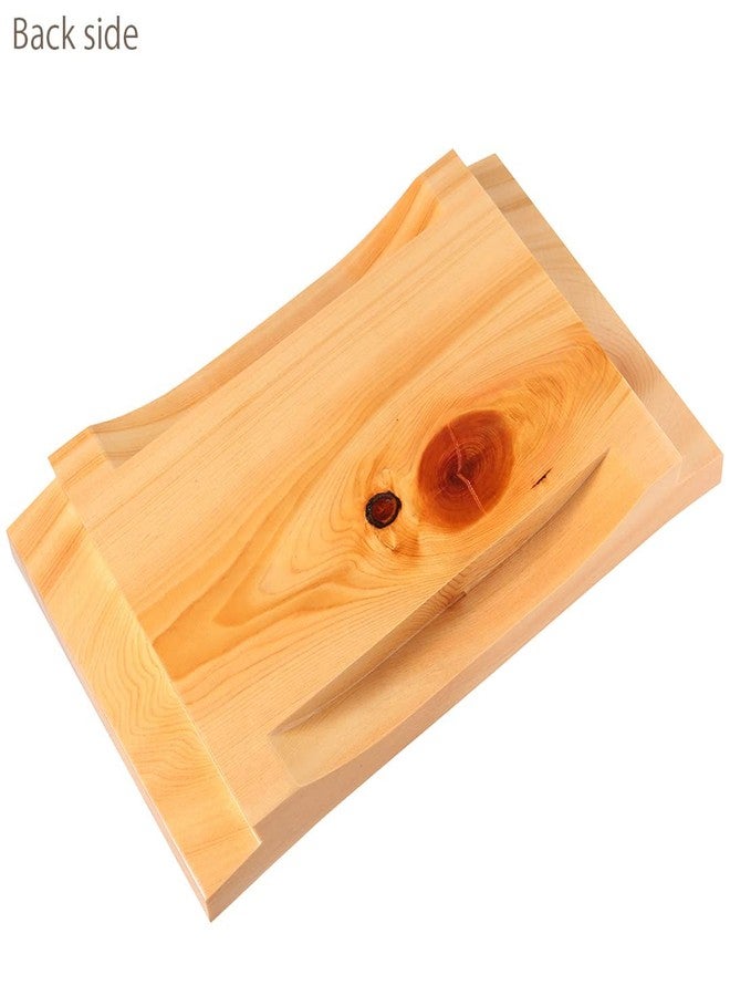TIKUSAN Sushi Hinoki Serving Geta Plate Platter Board Japanese Style Tableware Made in Japan (9.4" x 5.9") - Image 3