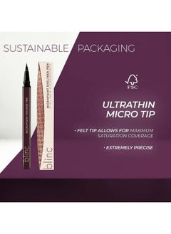 blinc Blinc Micropoint Eyeliner Pen, Liquid Eyeliner Pen with ultra-precise Felt Tip, No-Skip, Ultra-Longwearing Highly-Pigmented Waterproof Eye Liner, Vegan, Gluten-Free and Cruelty-Free, 0.5mL/0.017 Fl Oz  - Image 3