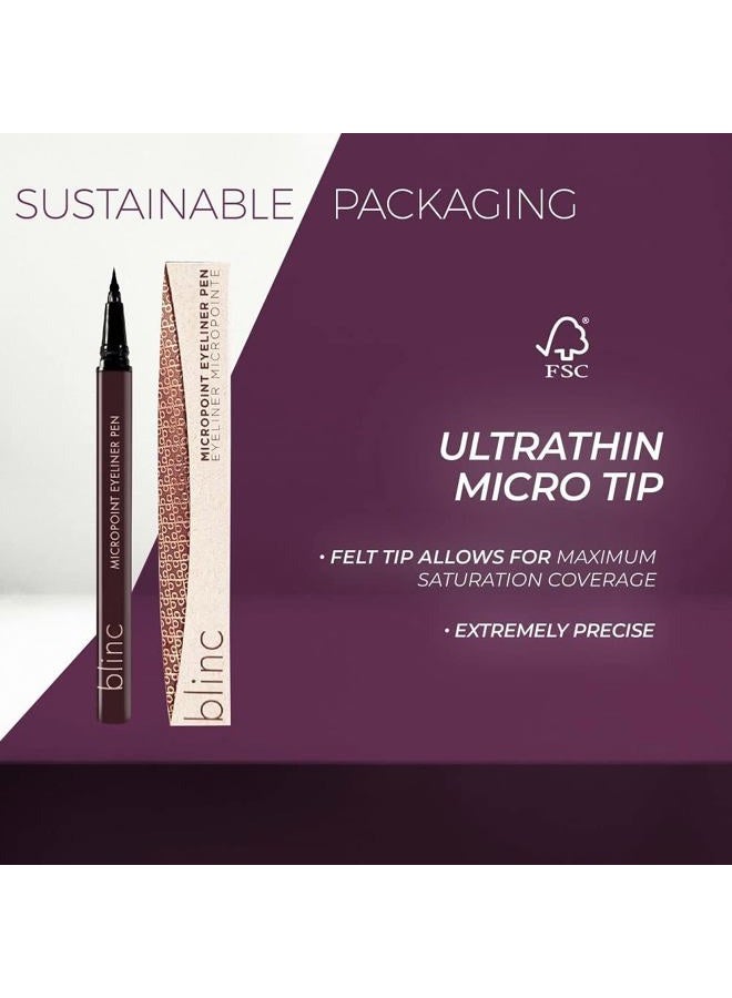 Blinc Micropoint Eyeliner Pen, Liquid Eyeliner Pen with ultra-precise Felt Tip, No-Skip, Ultra-Longwearing Highly-Pigmented Waterproof Eye Liner, Vegan, Gluten-Free and Cruelty-Free, 0.5mL/0.017 Fl Oz - Image 3